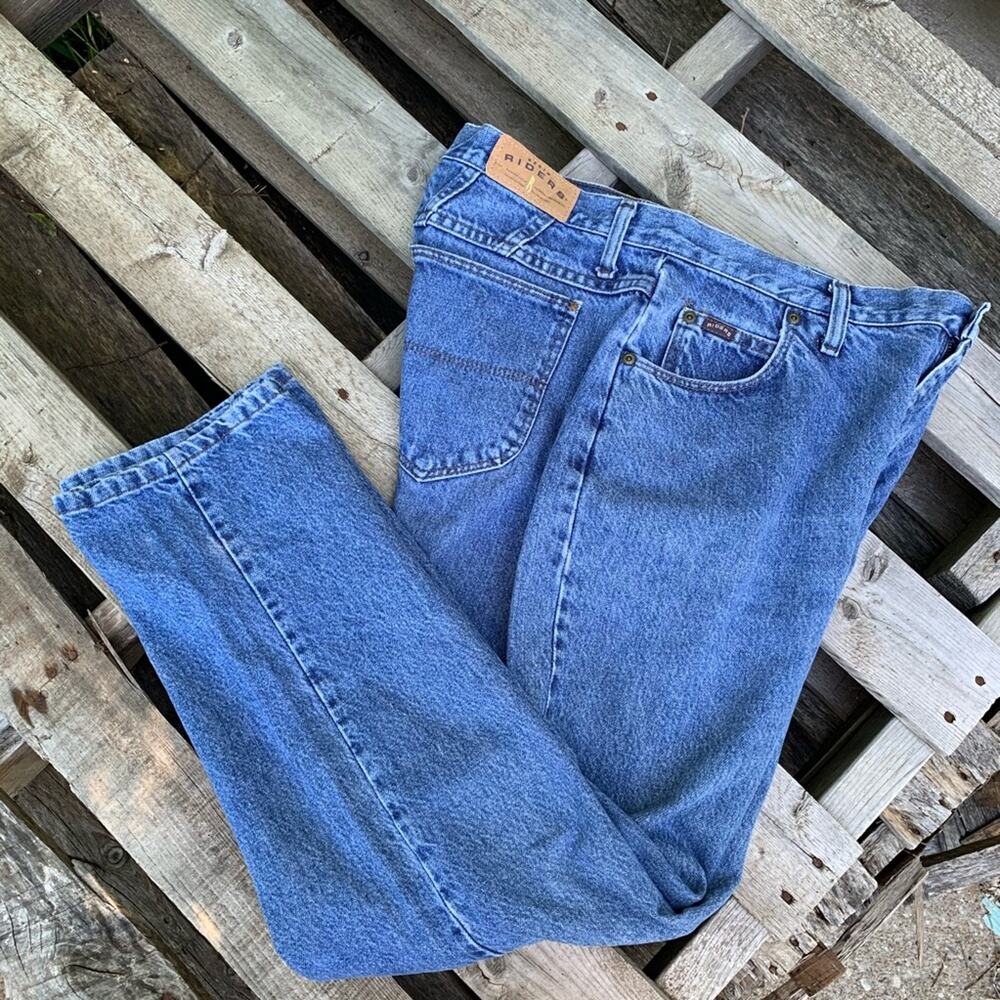 Vintage 90s Lee Riders high rise mom jeans taper ankle - Picture 1 of 4